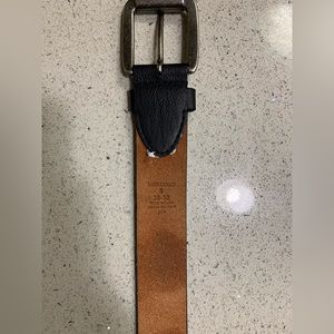 Black leather belt